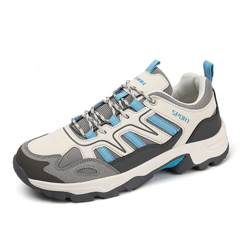 Women's Gray Non-Slip Sneakers With Lace Up Comfort Fit