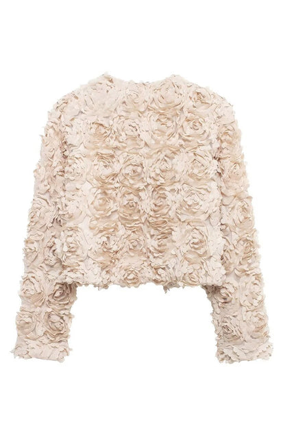 Alice Floral Applique Cropped Jacket