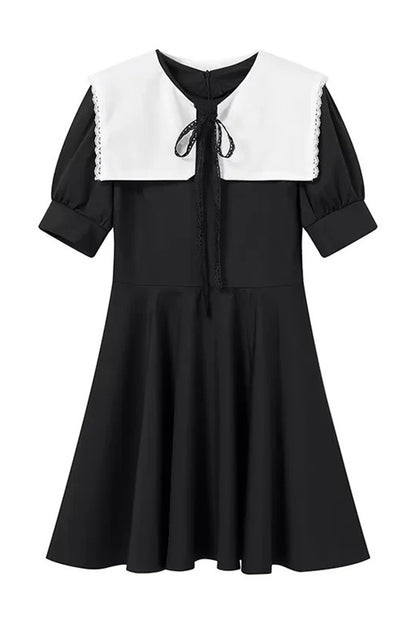 Chloe Doll Collar Puff Sleeve Mini Dress