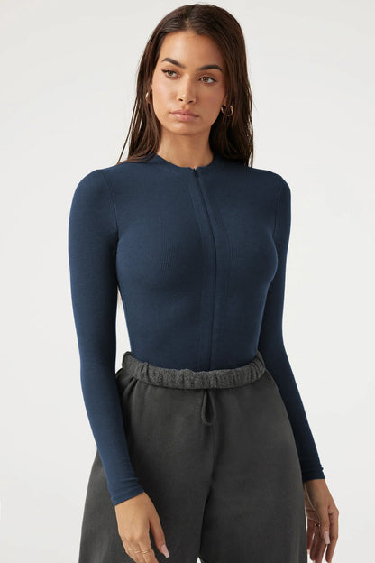 Bodysuit Style Knit Top