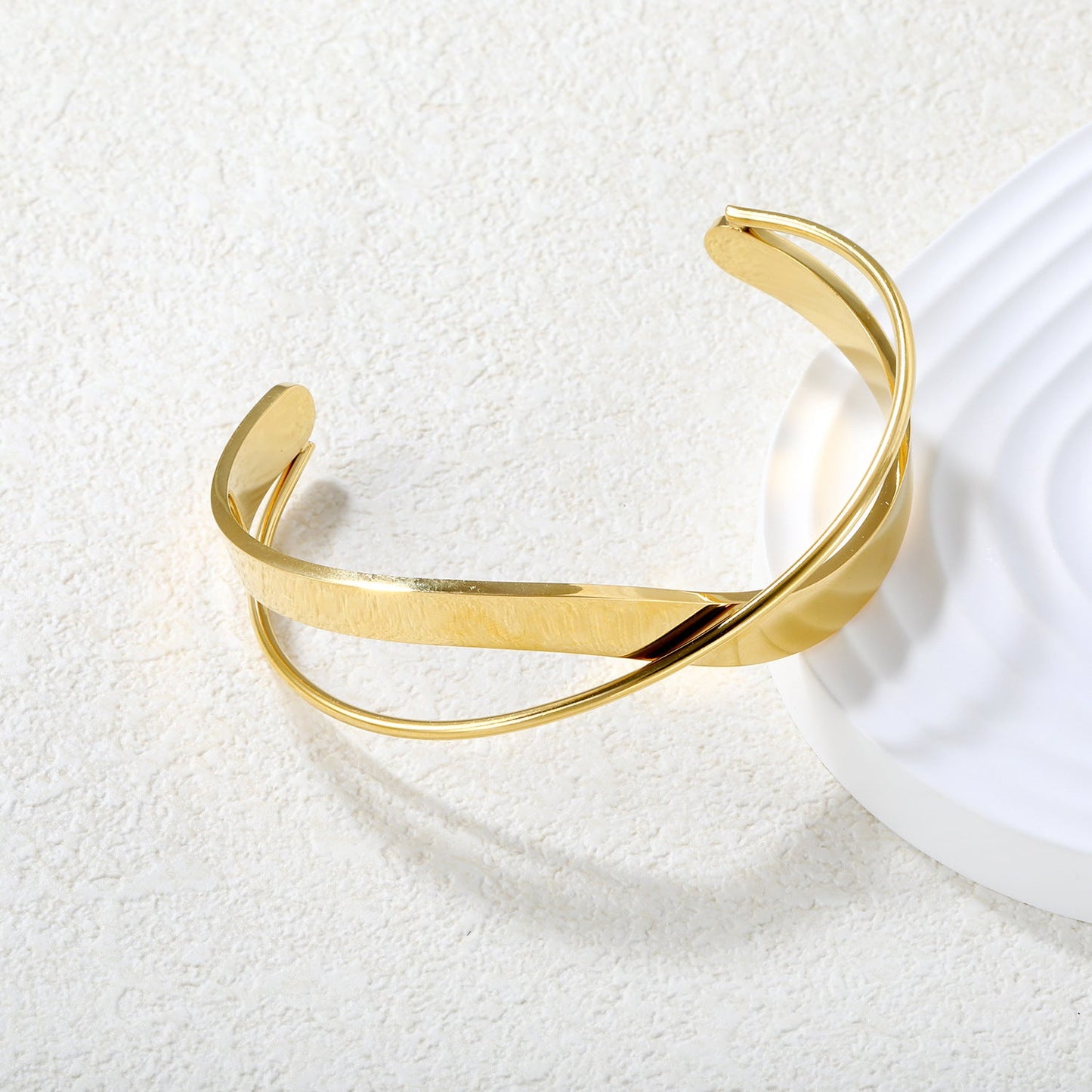 Vintage Geometric Open Bangle Bracelet