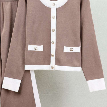 Camel – Elegant Slimming Two Piece Set