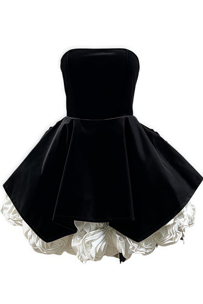 Anira Sleeveless 3D Floral Mini Dress