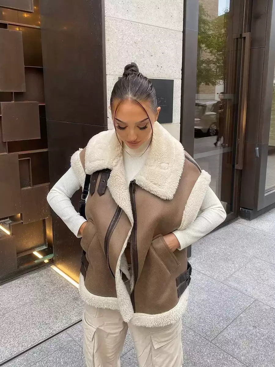 Neda Fur Vest Coat
