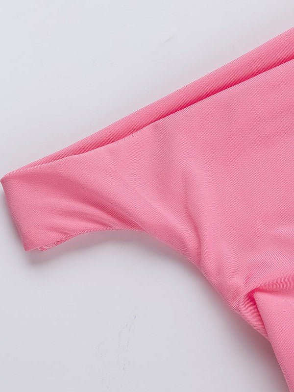 Off Shoulder Pleated Crop Top