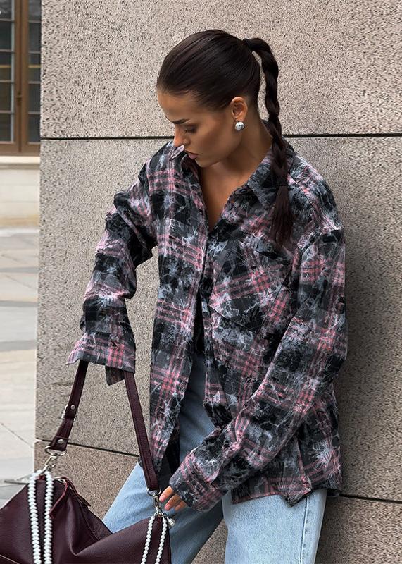 Twilight Plaid Oversized Shirt