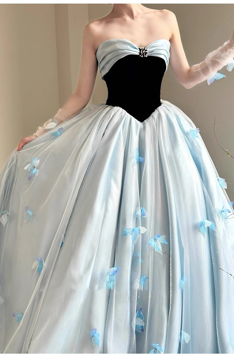 Strapless High School Graduation Gown Princess Style