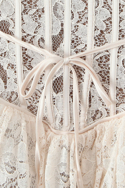 Floral Lace Corset Mini Dress