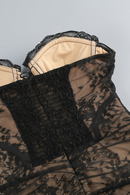 Barrs Sleeveless Strappy Lace Mini Dress