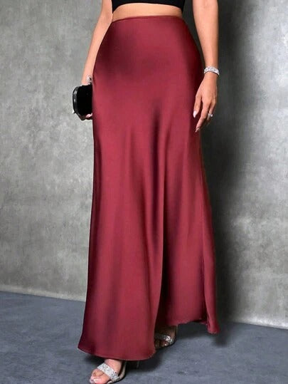 AmyVictoria | Satin High-Waist Skirt