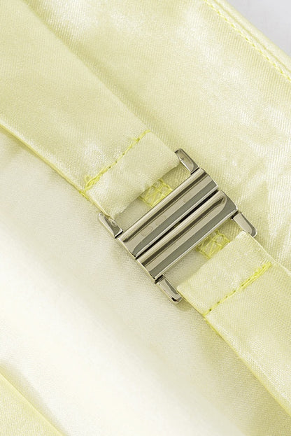 Shirley Floral Print Strapless Satin Maxi Dress