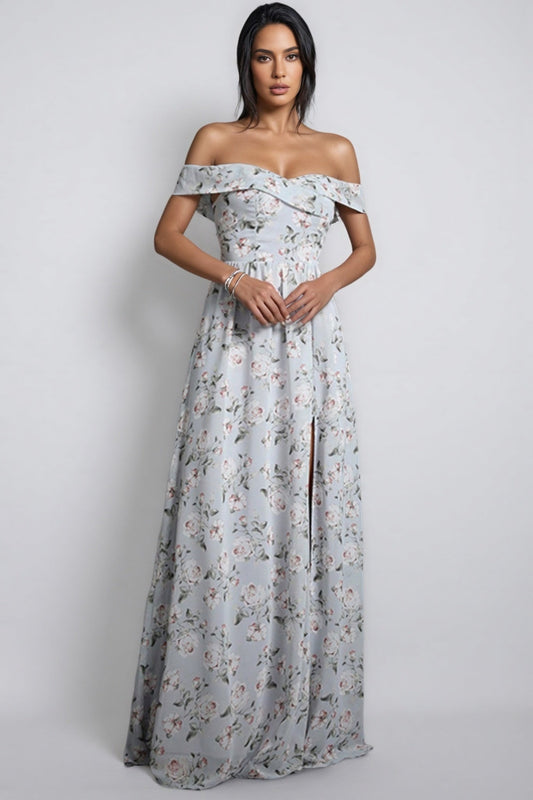 Desiree Floral Off Shoulder Maxi Dress