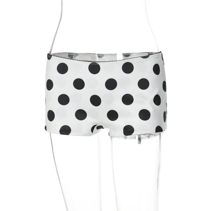 Polka Dot Mesh Two-Piece Short Set