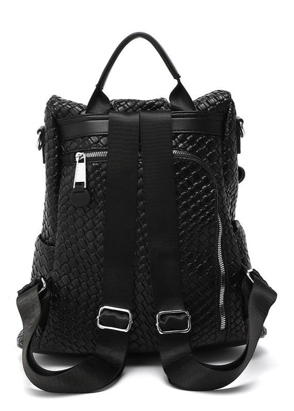 Aria - Woven Leather Backpack