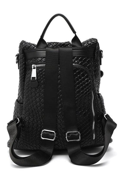 Aria - Woven Leather Backpack