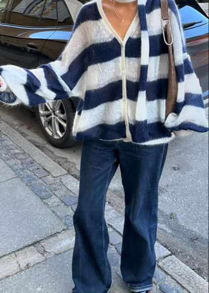 Coastal Breeze Striped Knit Cardigan