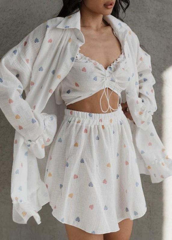 Amora - Heart Print Lounge Set