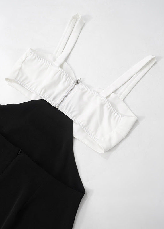 Monochrome Elegance Cutout Gown