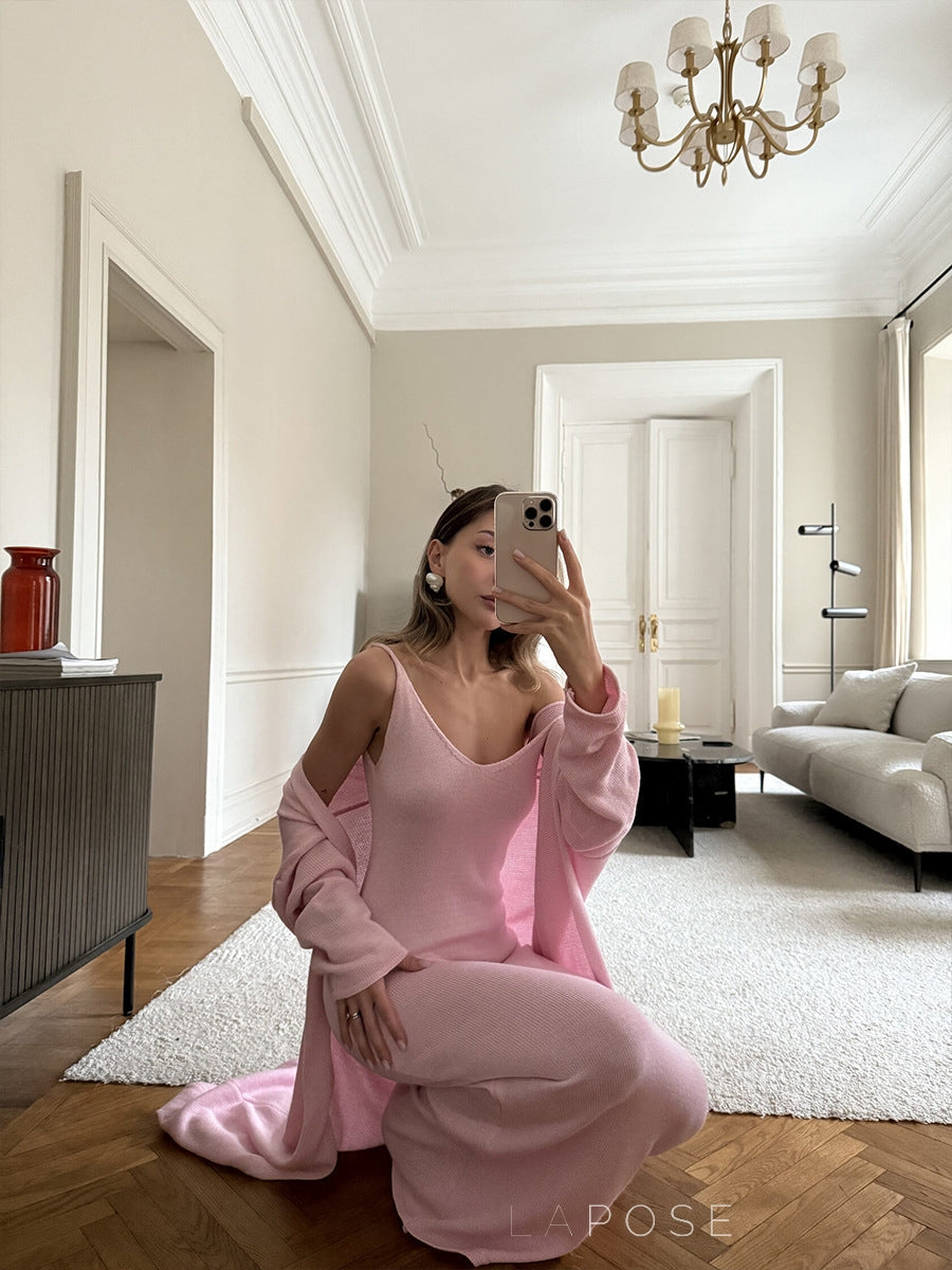 Zissy Knit Dress & Cardigan Set