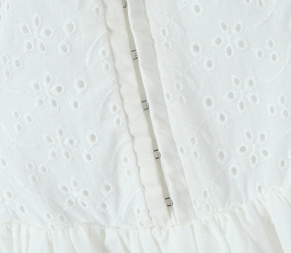 White – Slim Fit Waist-Cinching Sexy Dress