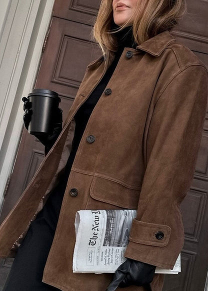 Emerson Suede Button-Up Jacket