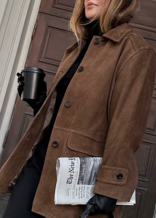 Emerson Suede Button-Up Jacket