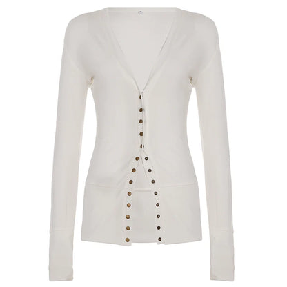 Saachi Button-Up Knit Top