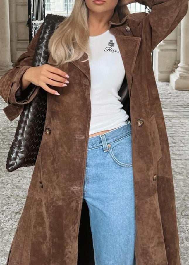 Velvet Luxe Trench Coat