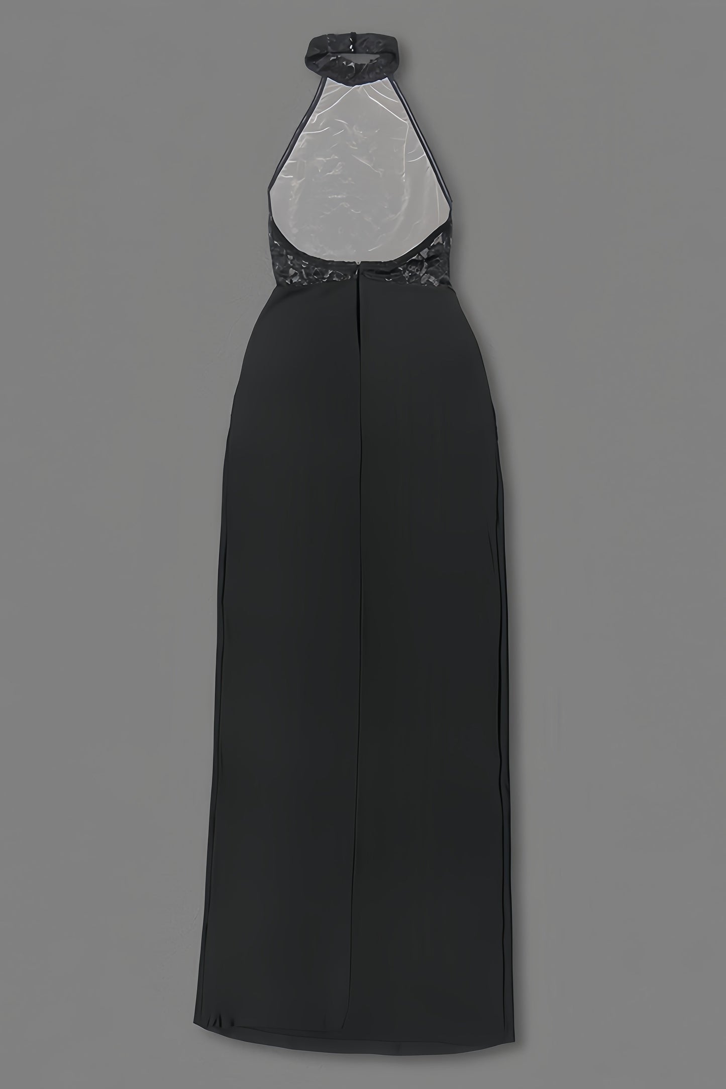 Beli Black Lace Slim Maxi Dress