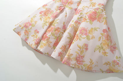 Floral – Printed Backless Spaghetti Strap Dress