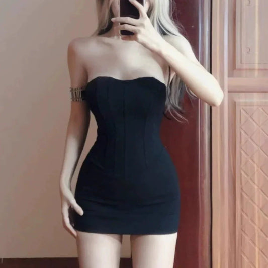 Gray – Strapless Bodycon Sexy Dress