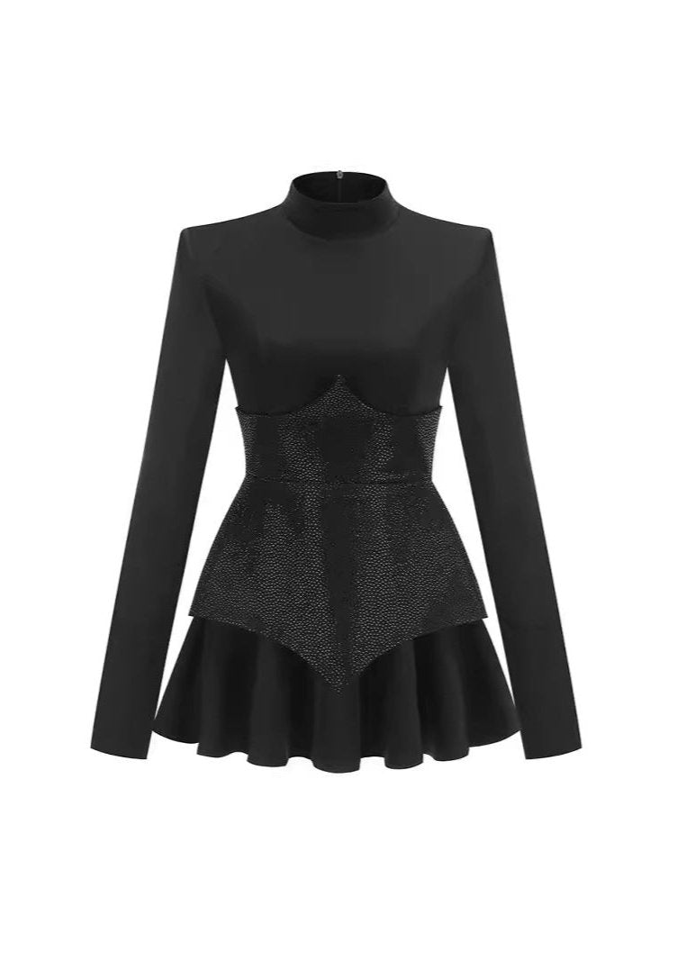 Camille - Sculpted Corset Waist Mini Dress