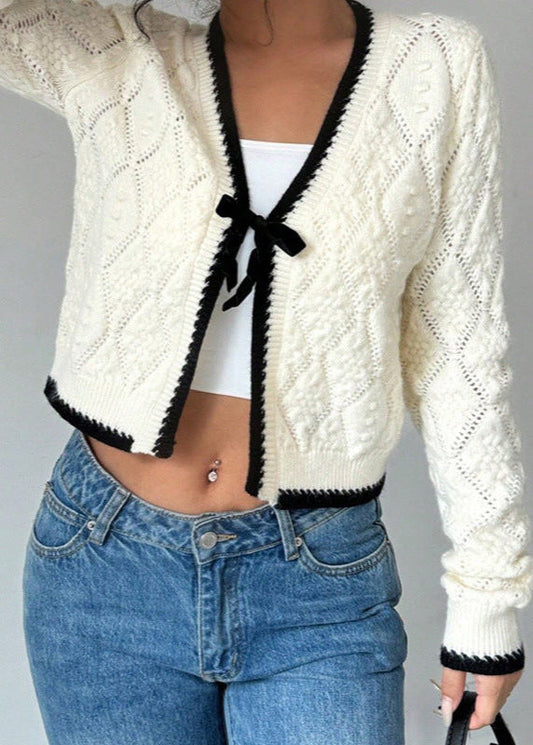 Chic Charm Tie-Front Knit Cardigan