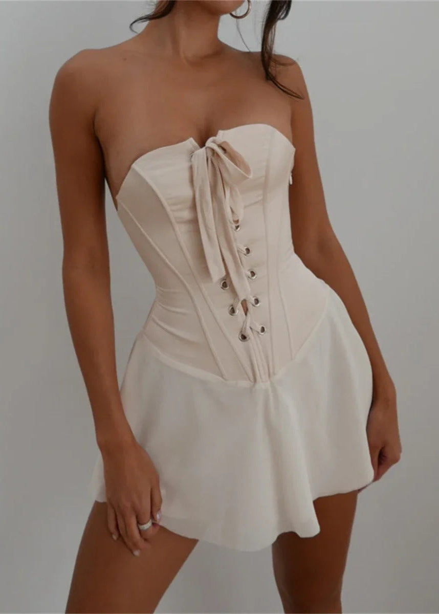 Evangeline - Strapless Corset Mini Dress