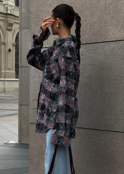 Twilight Plaid Oversized Shirt