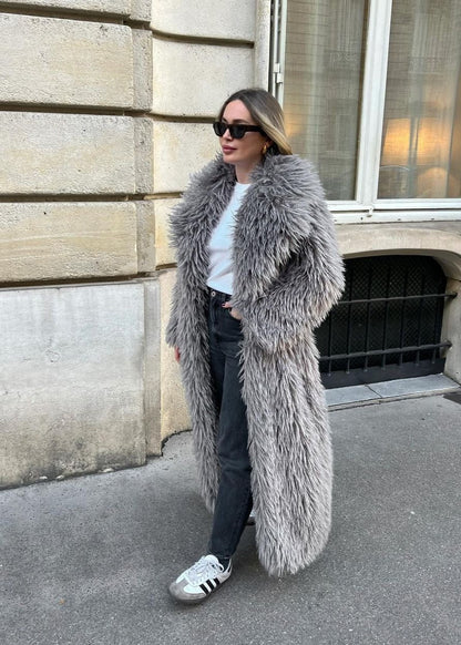 Luxe Shaggy Faux Fur Maxi Coat