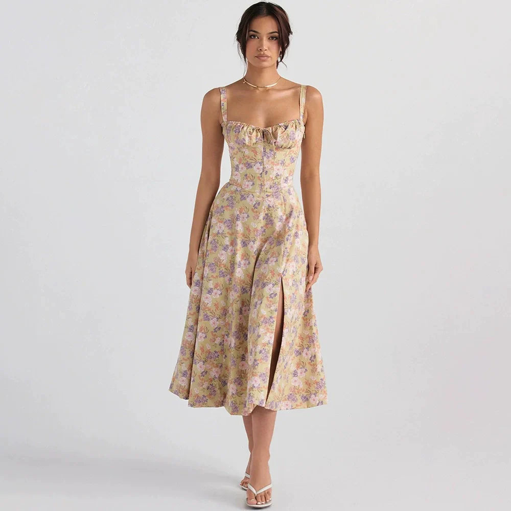 Floral - Sexy Spaghetti Strap Vacation Dress