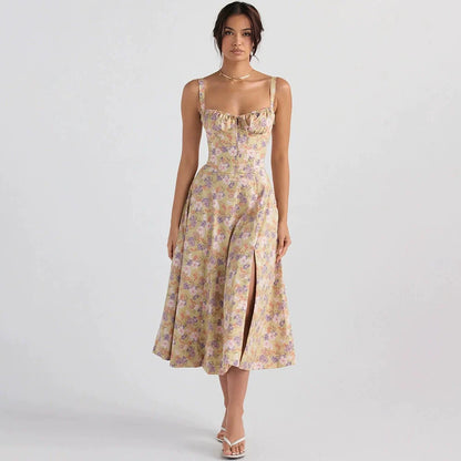 Floral - Sexy Spaghetti Strap Vacation Dress