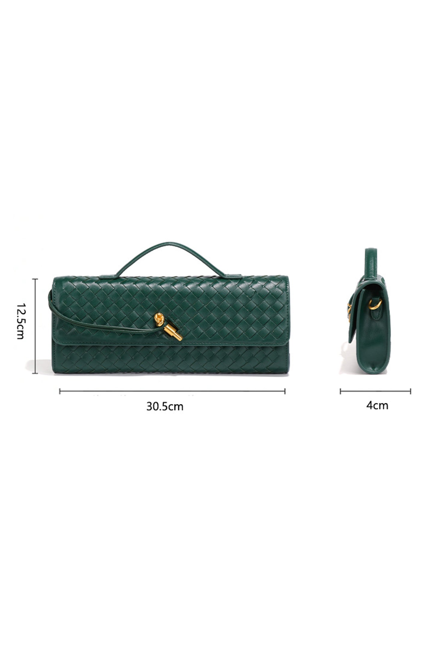 Woven Leather Clutch Bag