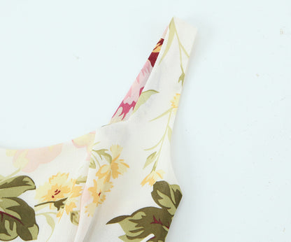 White - Fashion Floral Slim-Fit Sundress