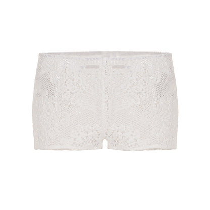 Open Knit Long Sleeve Short Set