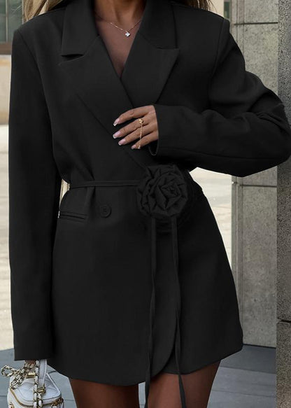 Slate Bloom Belted Blazer