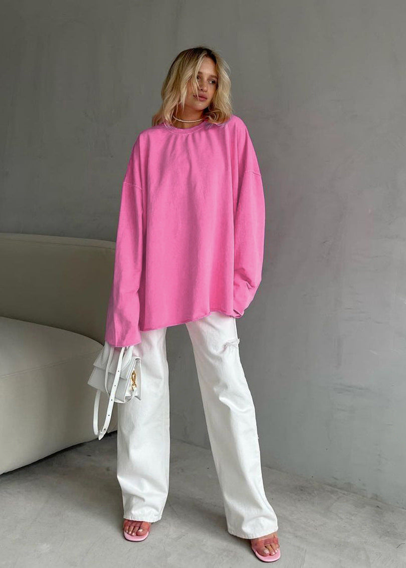 Blair - Oversized Cotton Long-Sleeve Tee