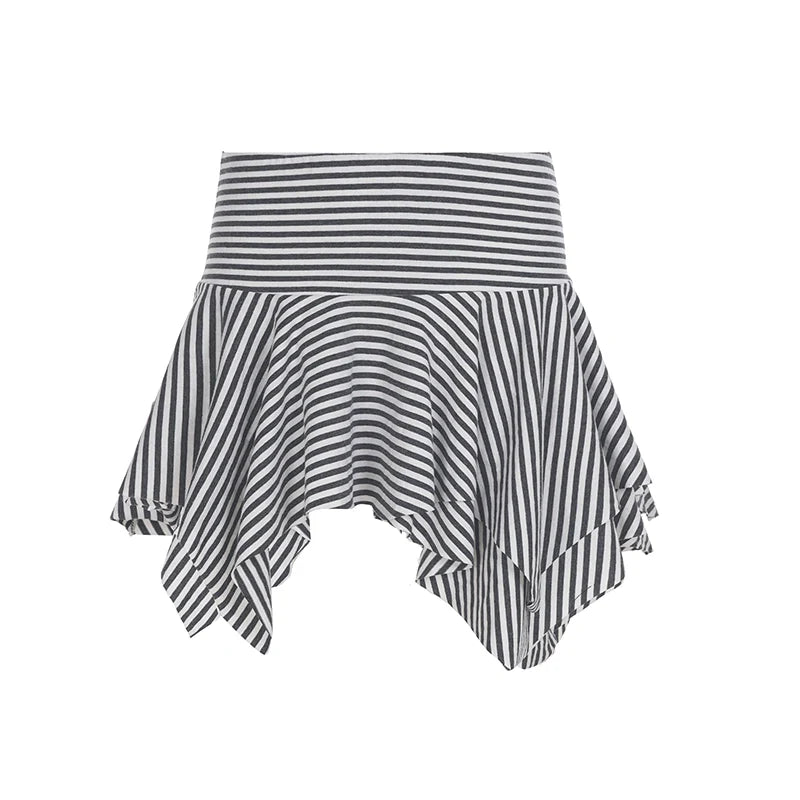 Shelby Knit Striped Pleated Skirt