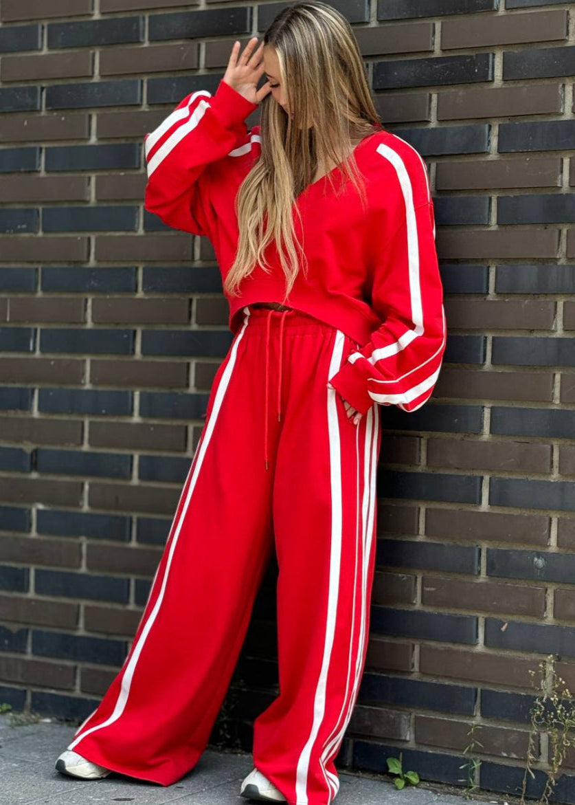 Striped Relaxed Fit Two-Piece Set