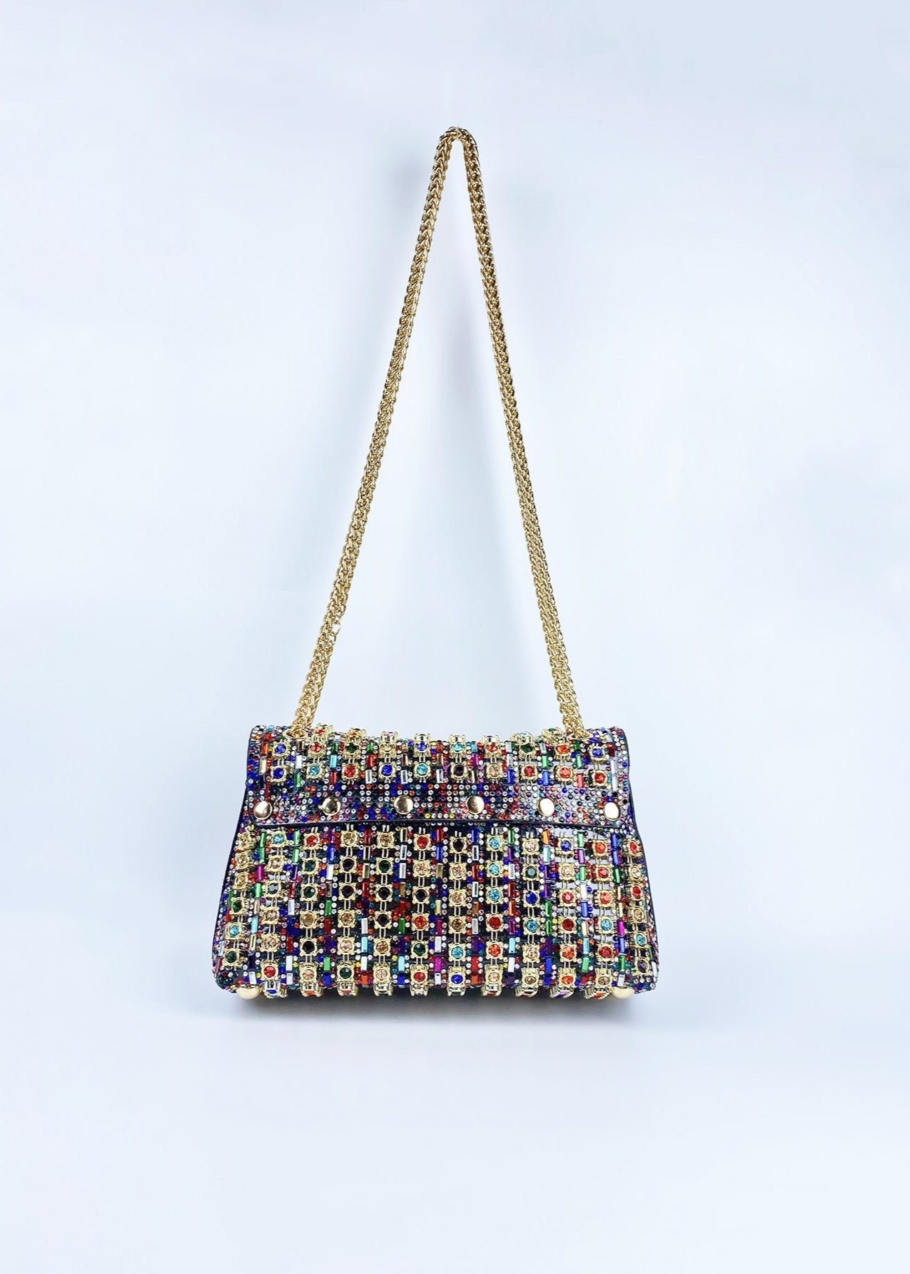 Aurora - Multi-Color Crystal Chain Shoulder Bag