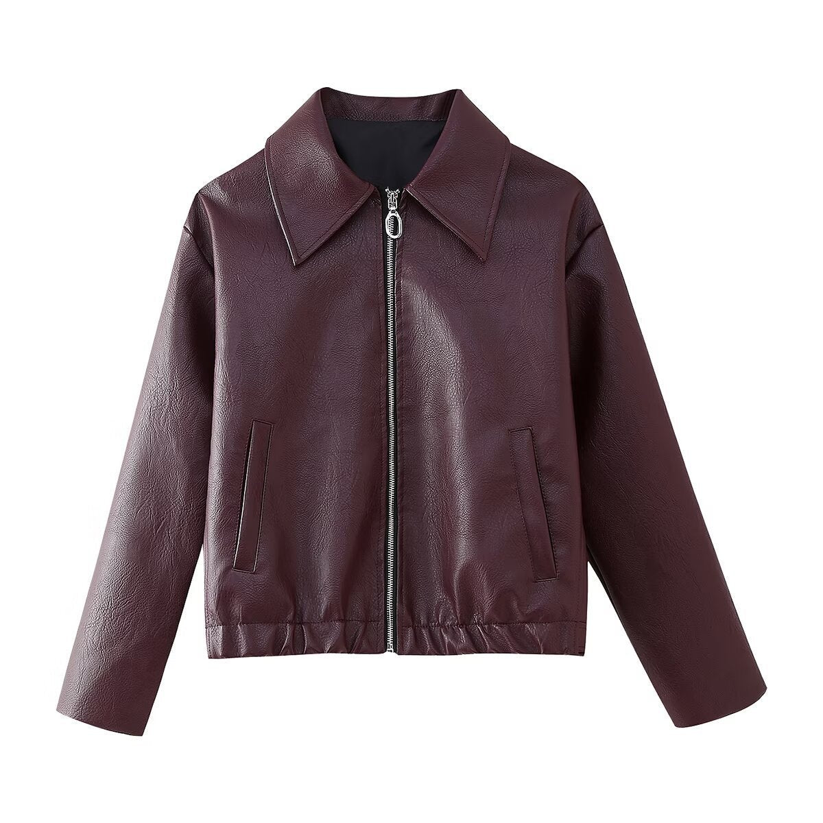 Brenna Lapel Faux Leather Jacket