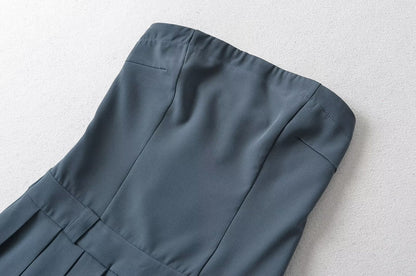 Gray – Sexy Strapless Tube A-Line Dress