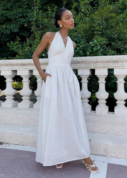 Vienna Grace - Halter Backless Maxi Dress