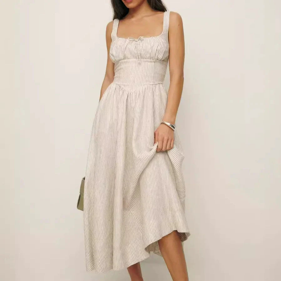 Off-White - Casual Vacation Tank Dress